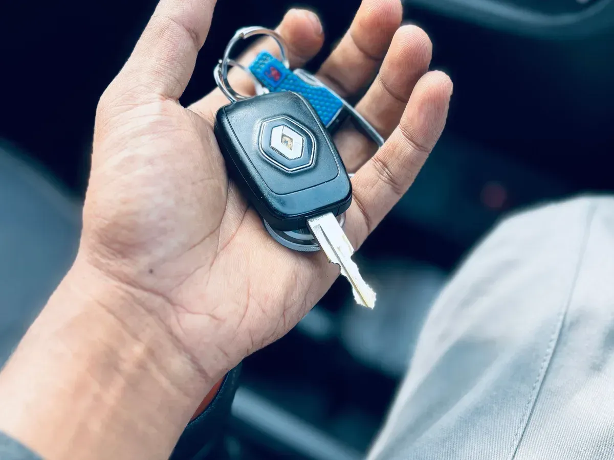 Handing over a car key